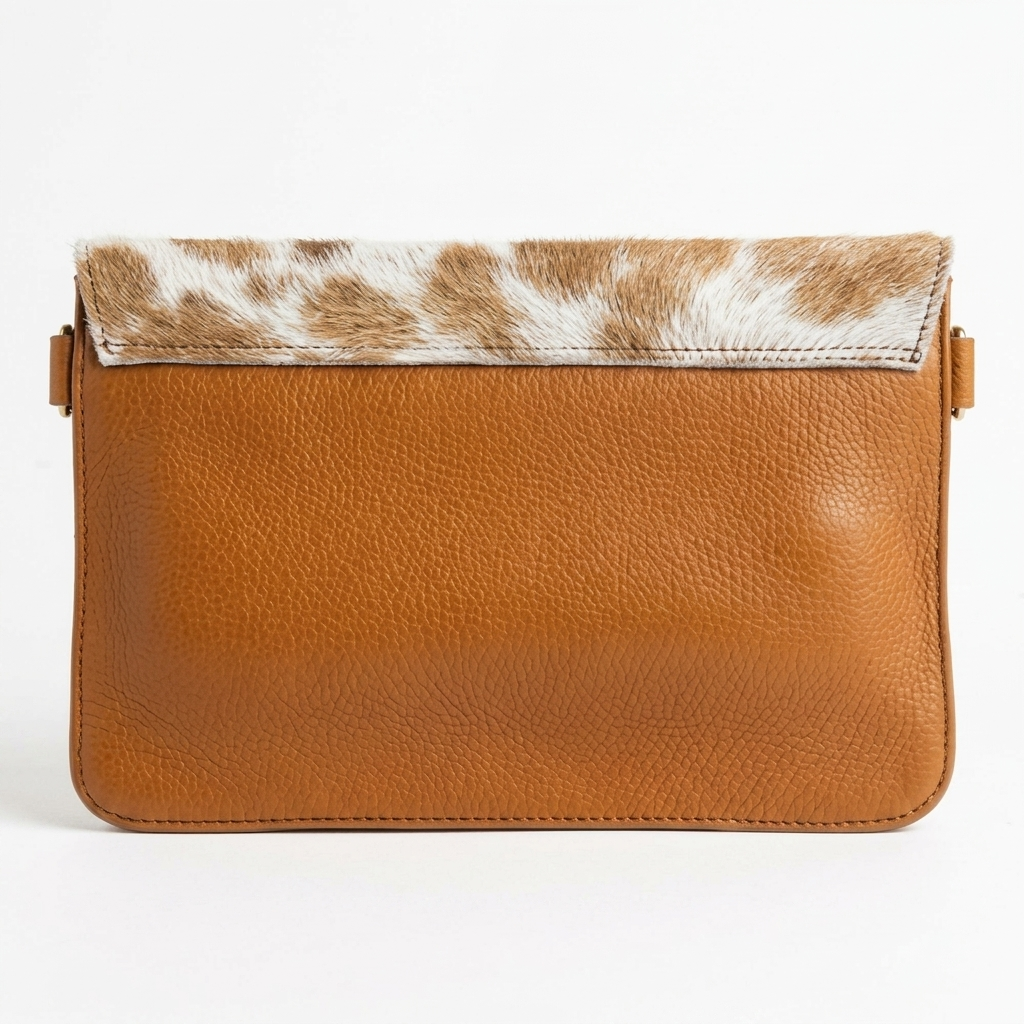 Cowhide Flip Crossbody Purse