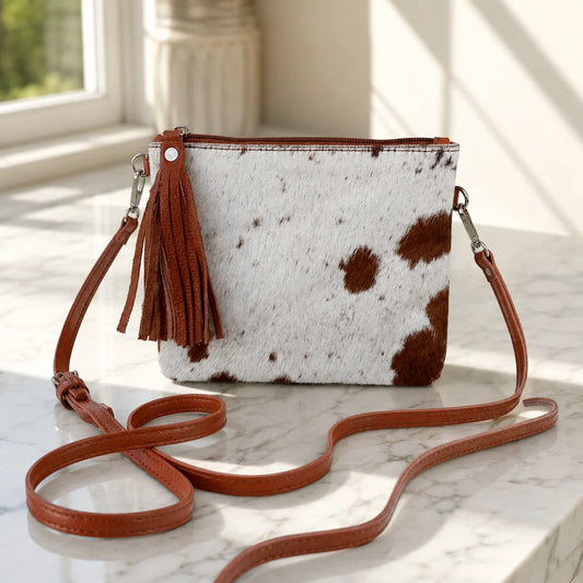 Cowhide Mobile Pouch Square