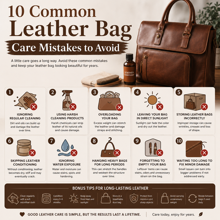 Common Leather Bag Care Mistakes to Avoid (And How to Keep Your Leather Bag Looking New)