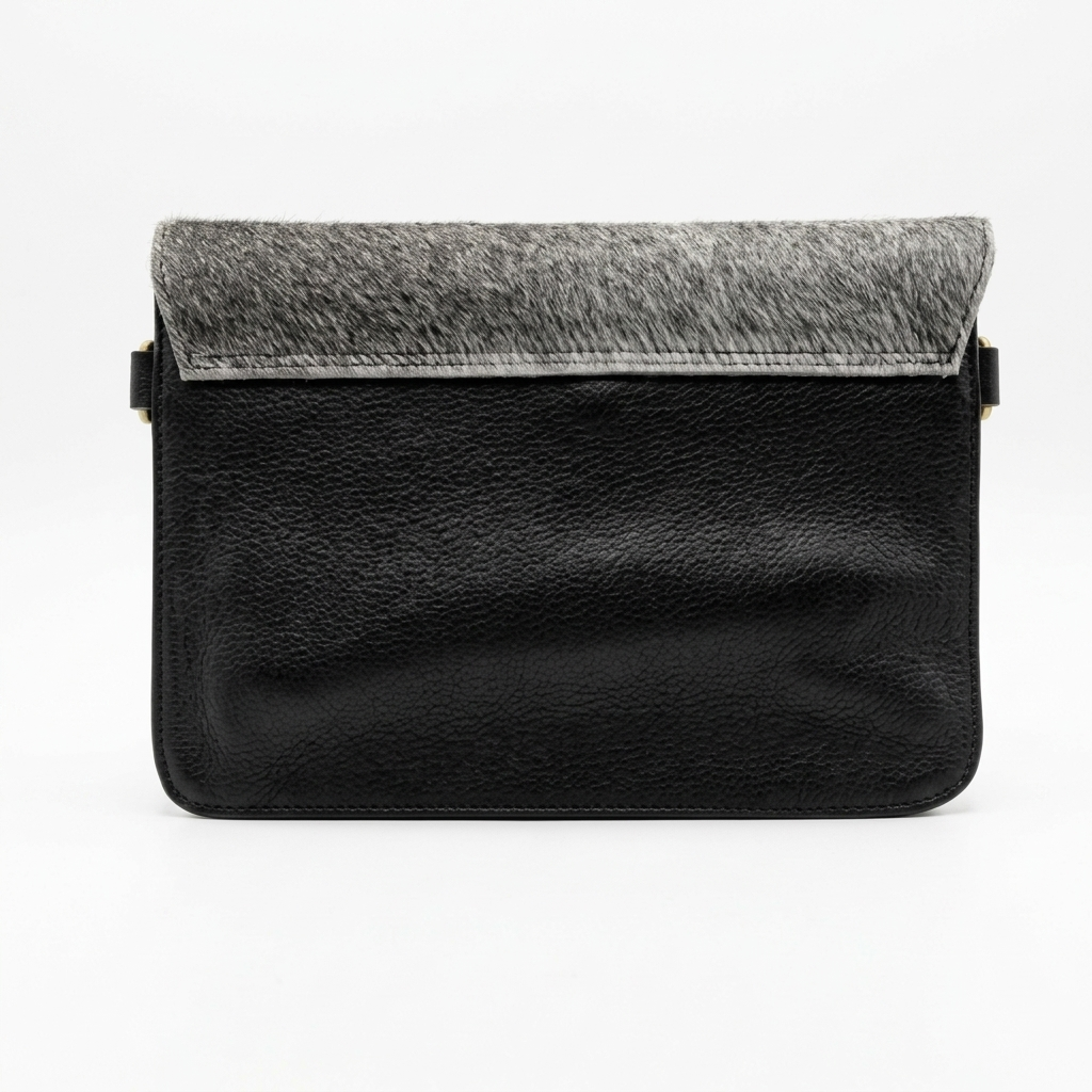 Cowhide Flip Crossbody Purse