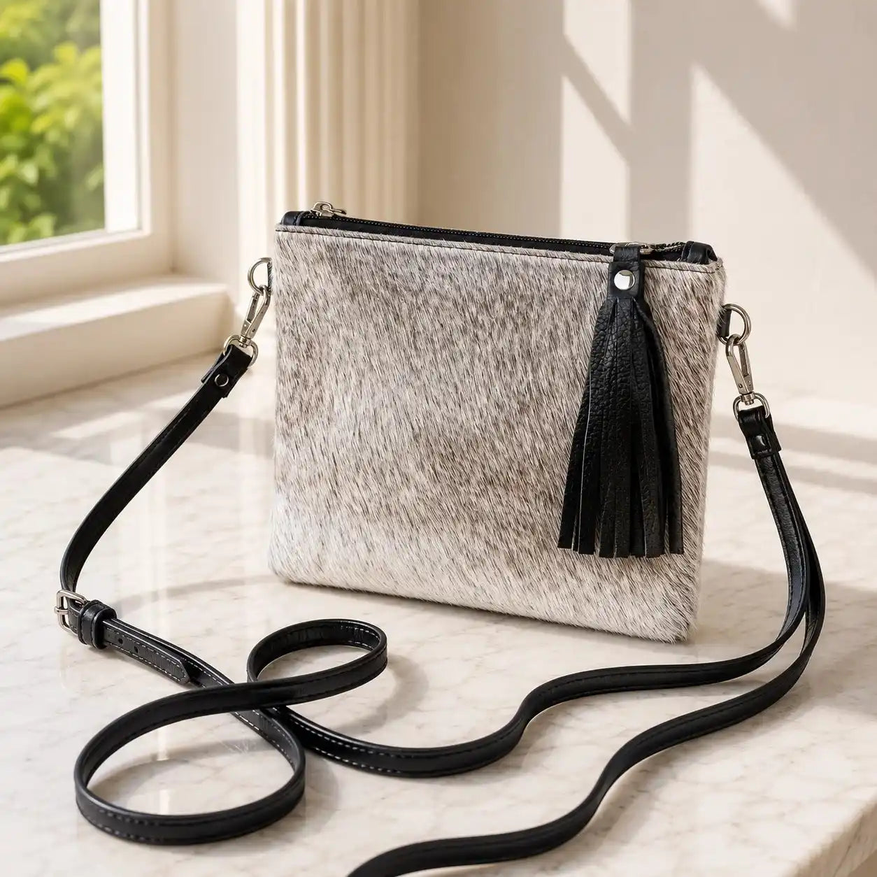 Cowhide Mobile Pouch Square
