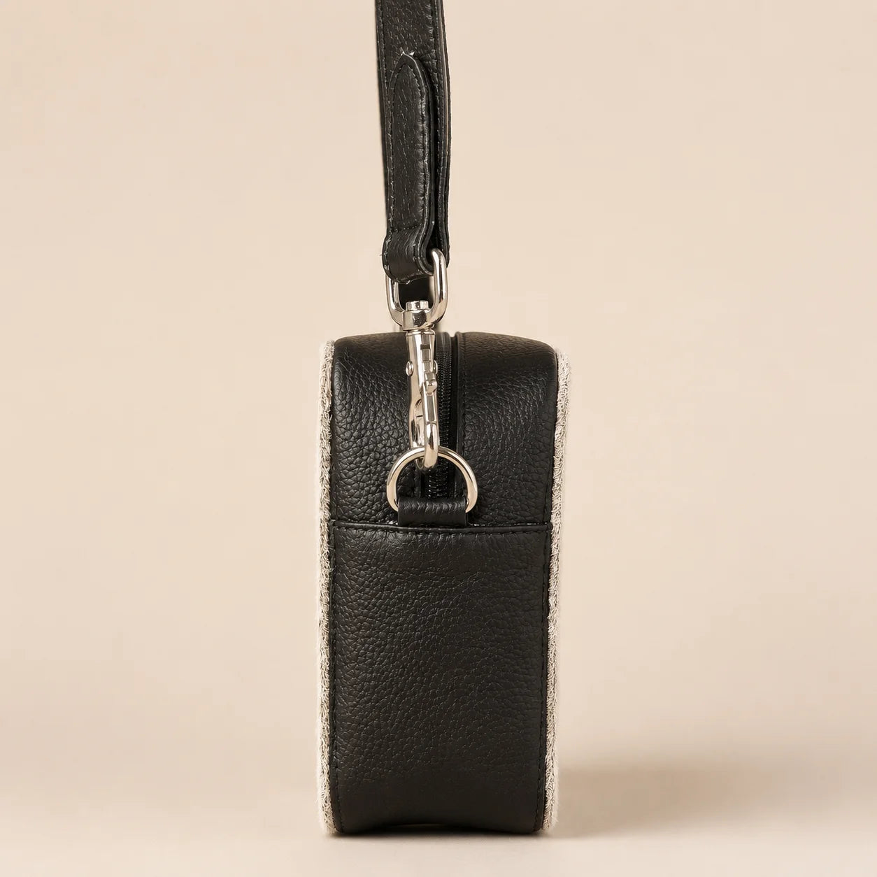 Cowhide Box-Style Crossbody Purse